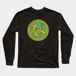 Zodiac Pisces Green Long Sleeve T-Shirt